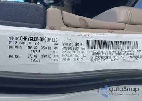 2015 Jeep Grand Cherokee Limited z USA, uszkodzony, nr VIN 1C4RJFBG4FC638387